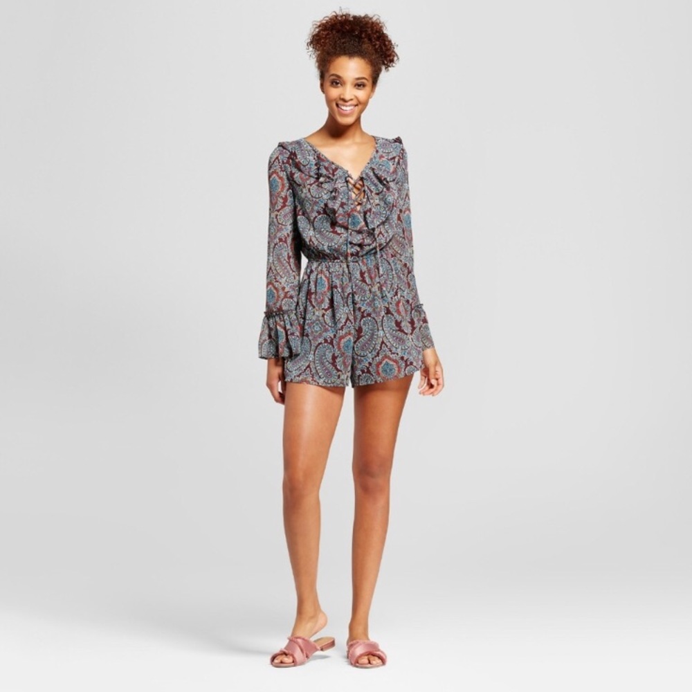 Paisley Print Romper